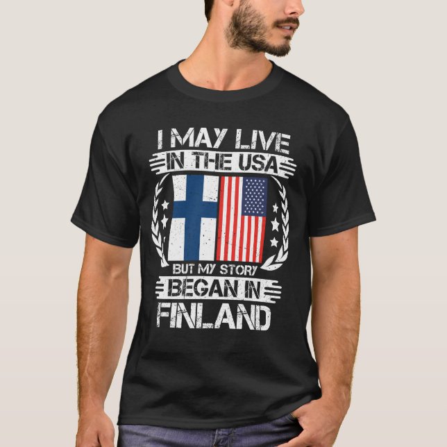 Camiseta Minha História Começou Na Finlândia (Frente)