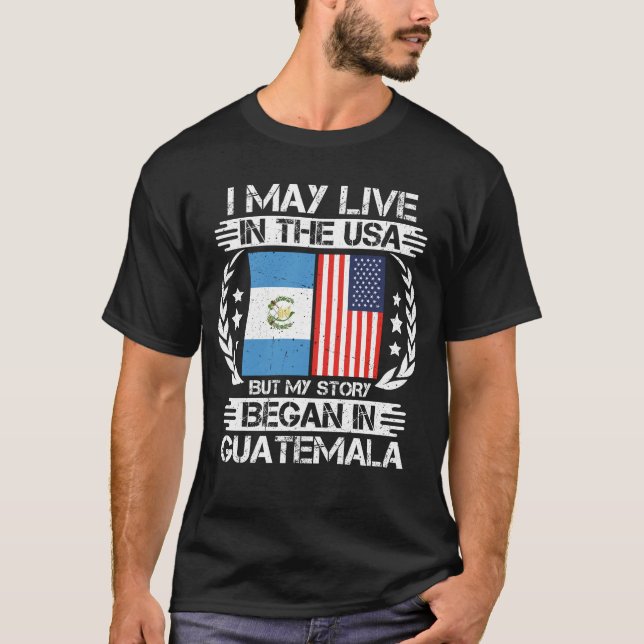 Camiseta Minha História Começou Na Guatemala (Frente)