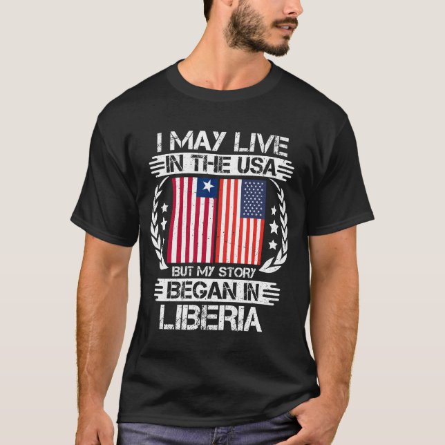 Camiseta Minha História Começou Na Libéria (Frente)