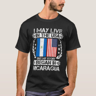 Camiseta Minha História Começou Na Nicarágua
