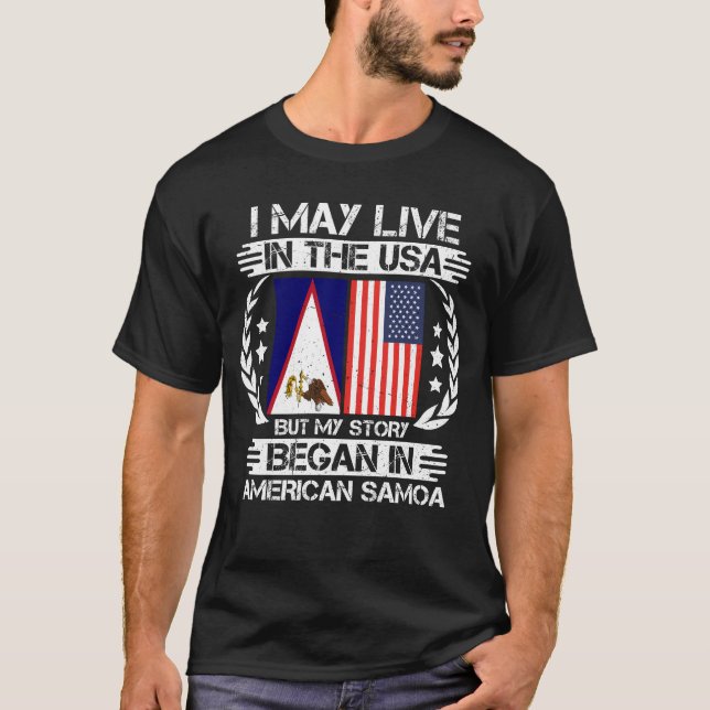 Camiseta Minha História Começou Na Samoa Americana (Frente)