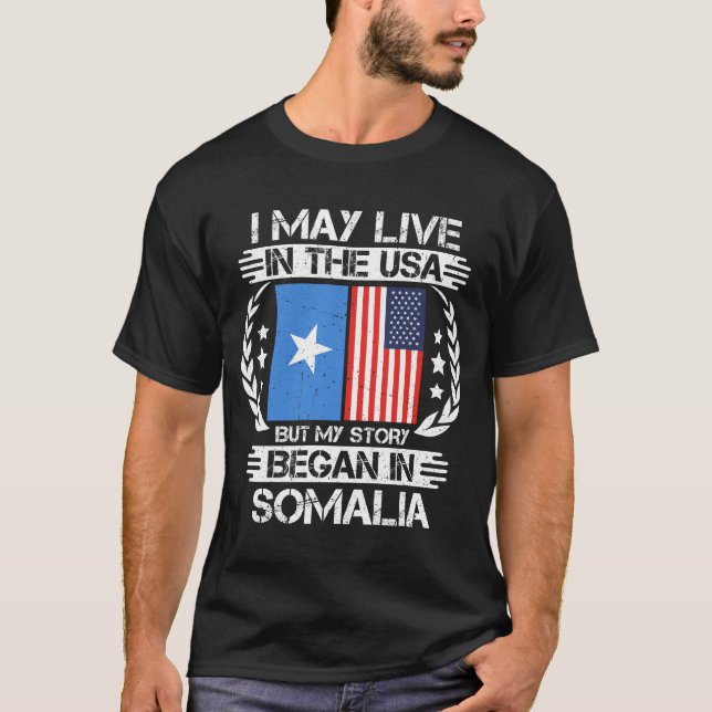 Camiseta Minha História Começou Na Somália (Frente)