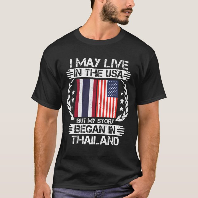 Camiseta Minha História Começou Na Tailândia (Frente)