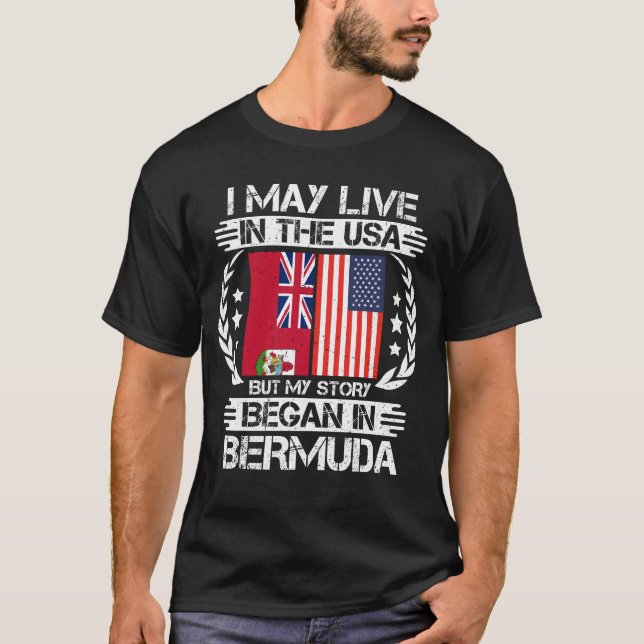 Camiseta Minha História Começou Nas Bermudas (Frente)