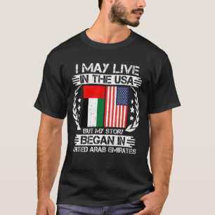Camiseta Minha História Começou Nos Emirados Árabes Unidos