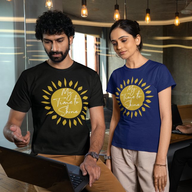 Camiseta Minha Hora De Brilhar, Impressão Sun (Criador carregado)