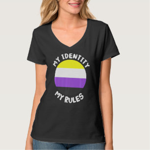Camiseta Minha identidade minhas regras sinalizador não bin