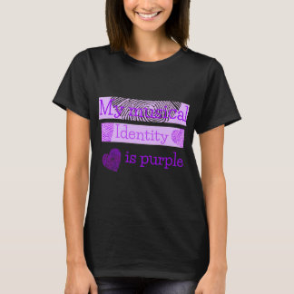 Camiseta Minha identidade musical é roxa