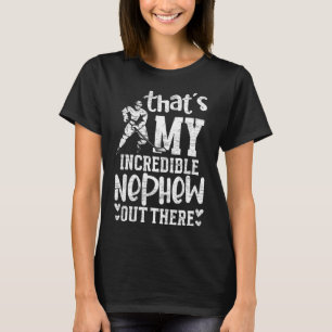 Camiseta Minha Incrível Tia de Hockey do Sobrinho de um Jog