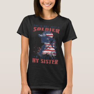 Camiseta Minha Irmã É Soldado Militar 4 De Julho Patrio