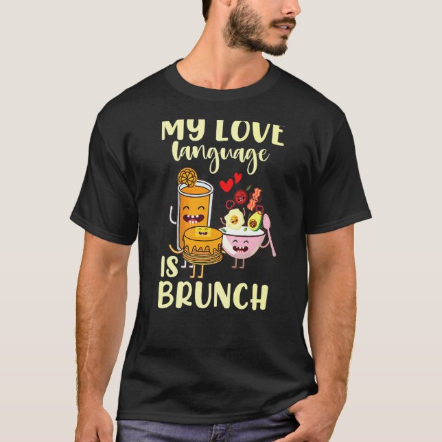 Camiseta Minha Língua De Amor É Brunch (Frente)