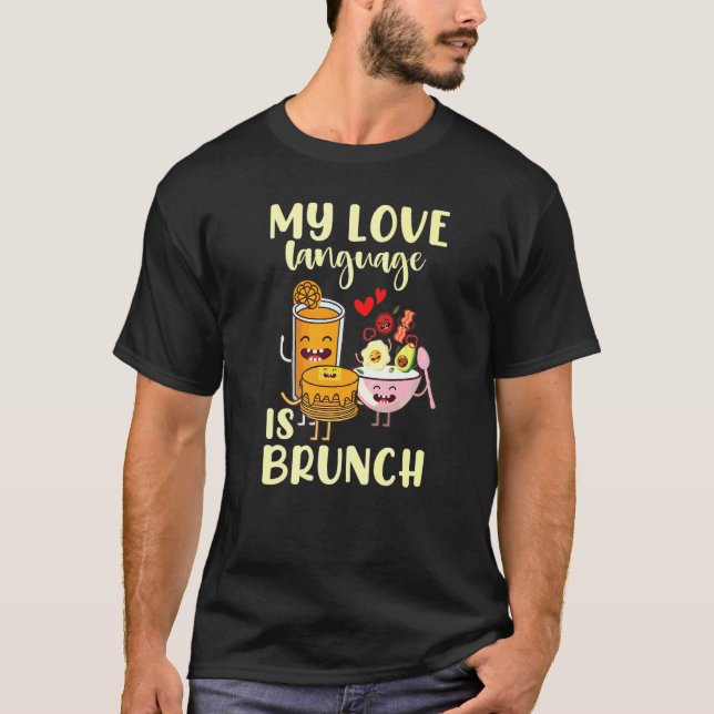 Camiseta Minha Língua De Amor É Brunch (Frente)