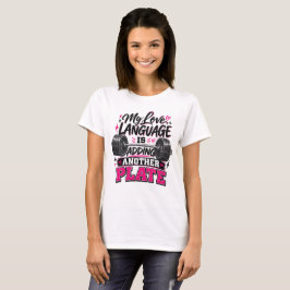 Camiseta Minha Linguagem do Amor é Adicionar Mais um Disco