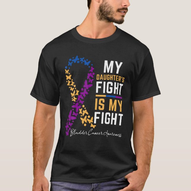 Camiseta Minha Luta da Filha é Minha Luta pelo cancer da Be (Frente)