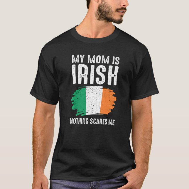 Camiseta Minha Mãe É Irlandesa, Orgulho De Bandeira, Raízes (Frente)