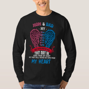 Camiseta Minha Mãe E Pai Meus Anjos Eles Olham Sobre A Minh