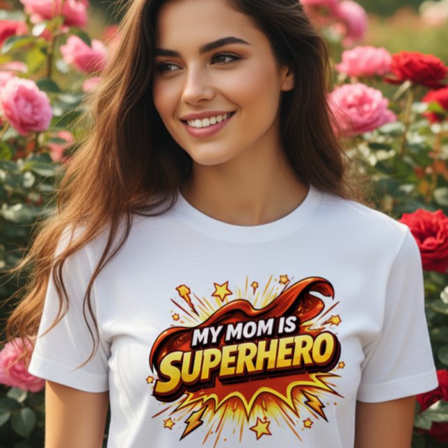 Camiseta Minha Mãe é Super-Herói (Criador carregado)
