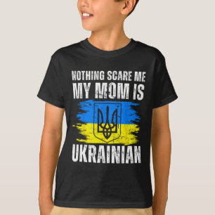 Camiseta Minha Mãe É Ucraniana Ucrânia Orgulho Bandeira Her