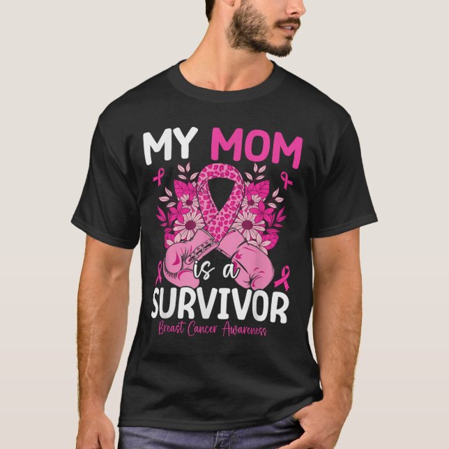 Camiseta Minha Mãe É Um Cancer De Sobrevivência De Apoio À  (Frente)