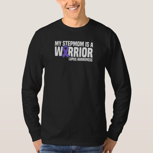 Camiseta Minha Mãe É Um Lupus De Fita Roxo Guerreiro Awaren (Frente)