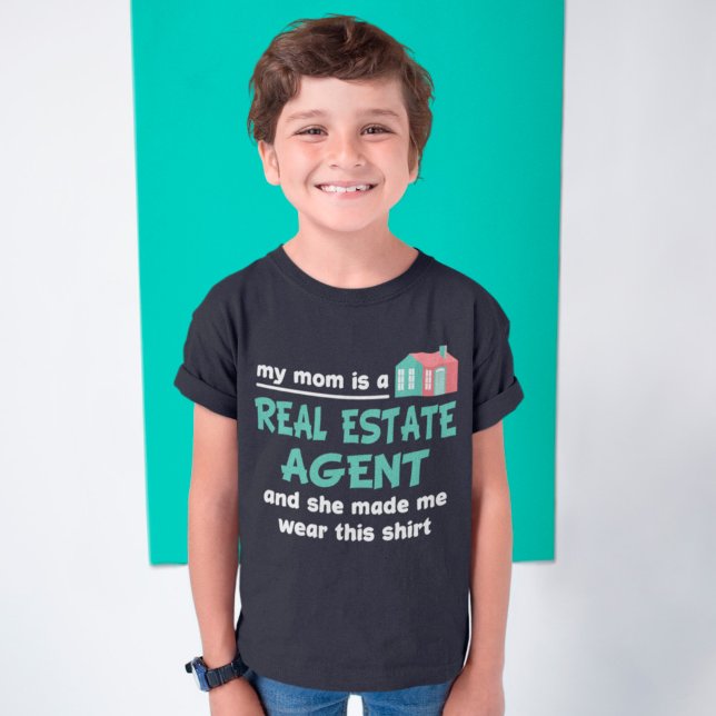 Camiseta Minha Mãe É Uma Agente Imobiliário Presente Me fez (Criador carregado)