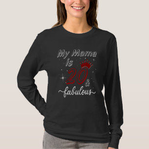 Camiseta Minha Mãe Tem 20 E Feliz Aniversário Mãe Mãe