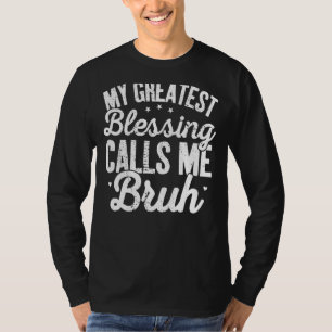 Camiseta Minha Maior Bênção Me Chama Bruh Vintage Padre