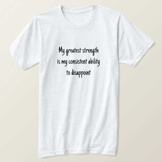 Camiseta Minha maior força do T-Shirt (Frente do Design)