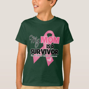 Camiseta Minha mamã é um sobrevivente - cancro da mama