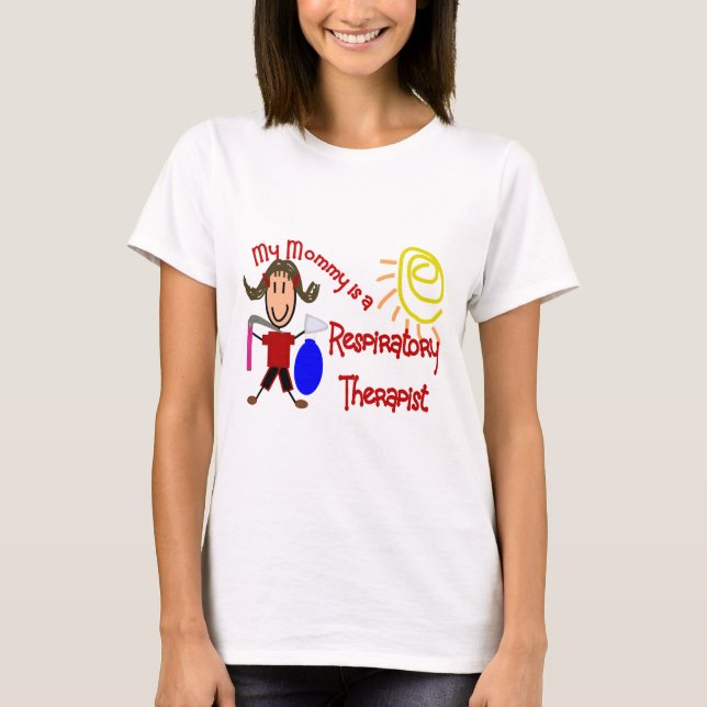 Camiseta Minha mamãe é um terapeuta respiratório---Adorável (Frente)