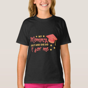 Camiseta Minha Mamãe Fez Isso Graduação Estrela Rosa Design