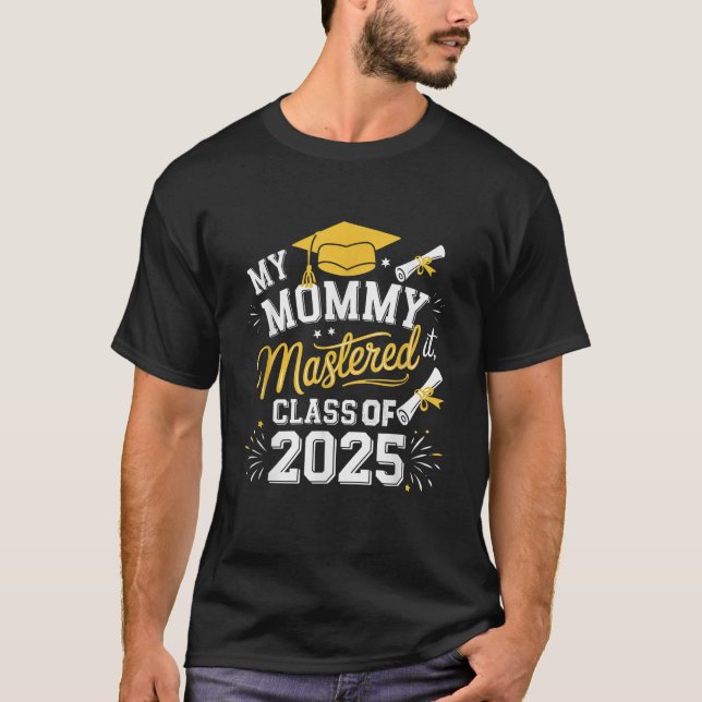 Camiseta Minha Mamãe Fez O Cl De Graduação De Mestrados De  (Frente)