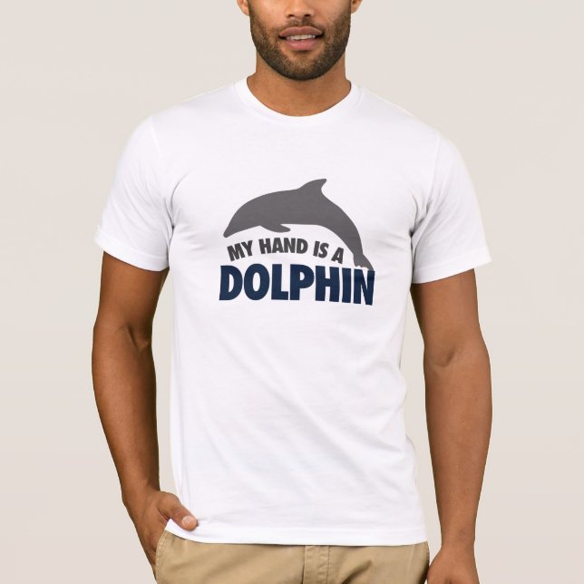 Camiseta Minha mão é um golfinho (Frente)