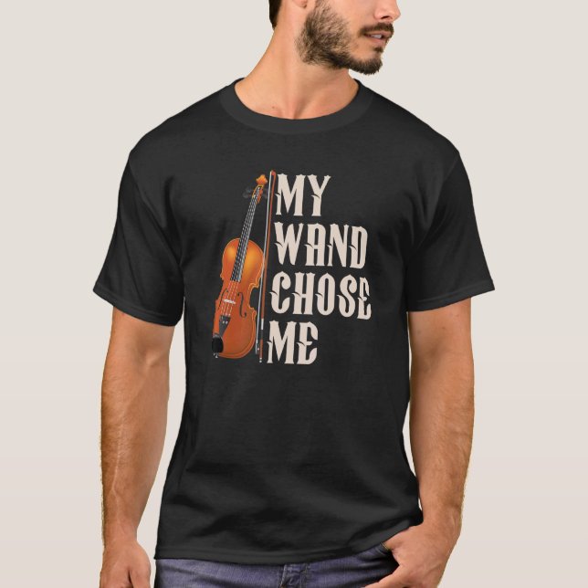Camiseta Minha Mão Me Escolheu Violino Humor Musical (Frente)