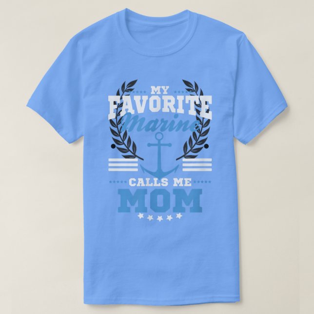 Camiseta Minha marinha favorita me chama de mãe 187 (Frente do Design)