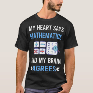 Camiseta Minha Matemática do Coração Matemática Matemáticas