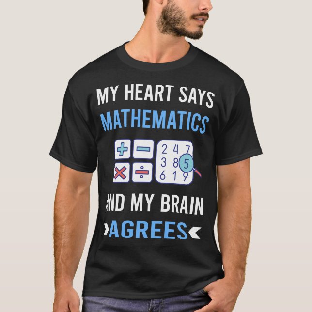 Camiseta Minha Matemática do Coração Matemática Matemáticas (Frente)