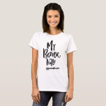 Camiseta Minha Meia Mão Melhor Afetou A Seta Esquerda Dele<br><div class="desc">Camisa bonita e única,  com letra manuscrita,  diz "minha melhor metade". Está disponível uma camisa correspondente. Este será um presente de aniversário perfeito e um presente de Dia de os namorados.</div>