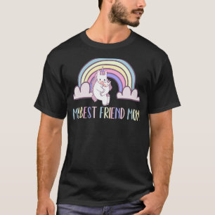 Camiseta Minha Melhor Amiga Mãe Família Unicorn Encantando