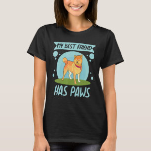 Camiseta Minha Melhor Amiga Tem Paws Women Corgi Doggy Love