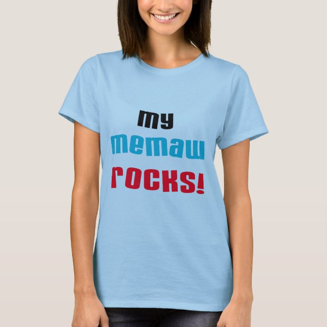 Camiseta Minha Memaw Rocks T-shirts e presentes (Frente)