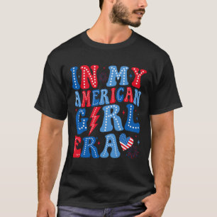 Camiseta Minha Menina Americana Era Retro 4 De Julho Groovy