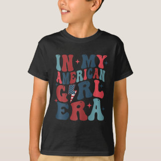 Camiseta Minha Menina Americana Era Retro 4 De Julho Quarto