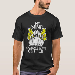 Camiseta Minha Mente Está Sempre Em Gutter Engraçado Homens