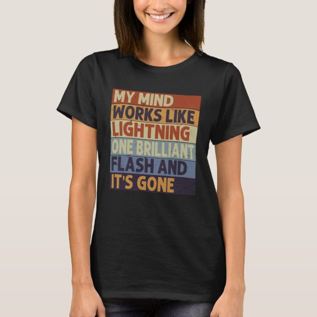 Camiseta Minha Mente Funciona Como um Relâmpago  Um Flash E (Frente)