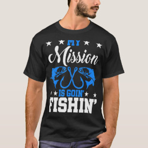 Camiseta Minha Missão É Ir Pescar Pai Pescador Divertido