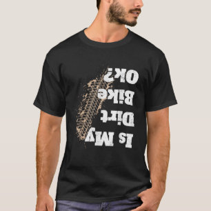 Camiseta Minha Moto de Trilha Está Bem Presente de Ciclista
