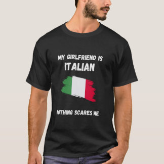 Camiseta Minha Namorada É Italiana Nada Me Assusta Itália F