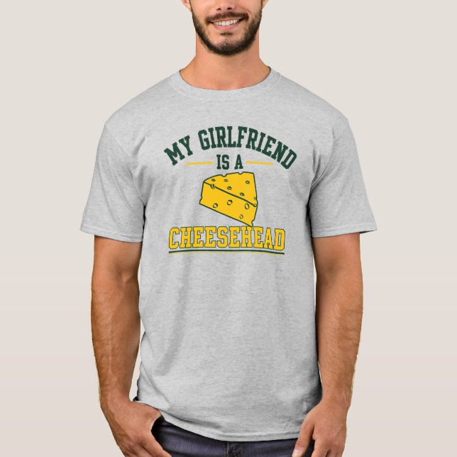 Camiseta Minha namorada é uma Cheesehead (Frente)