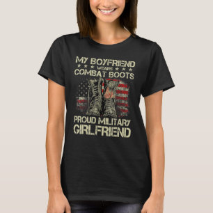 Camiseta Minha Namorado Veste Combate Boots Orgulho Militar